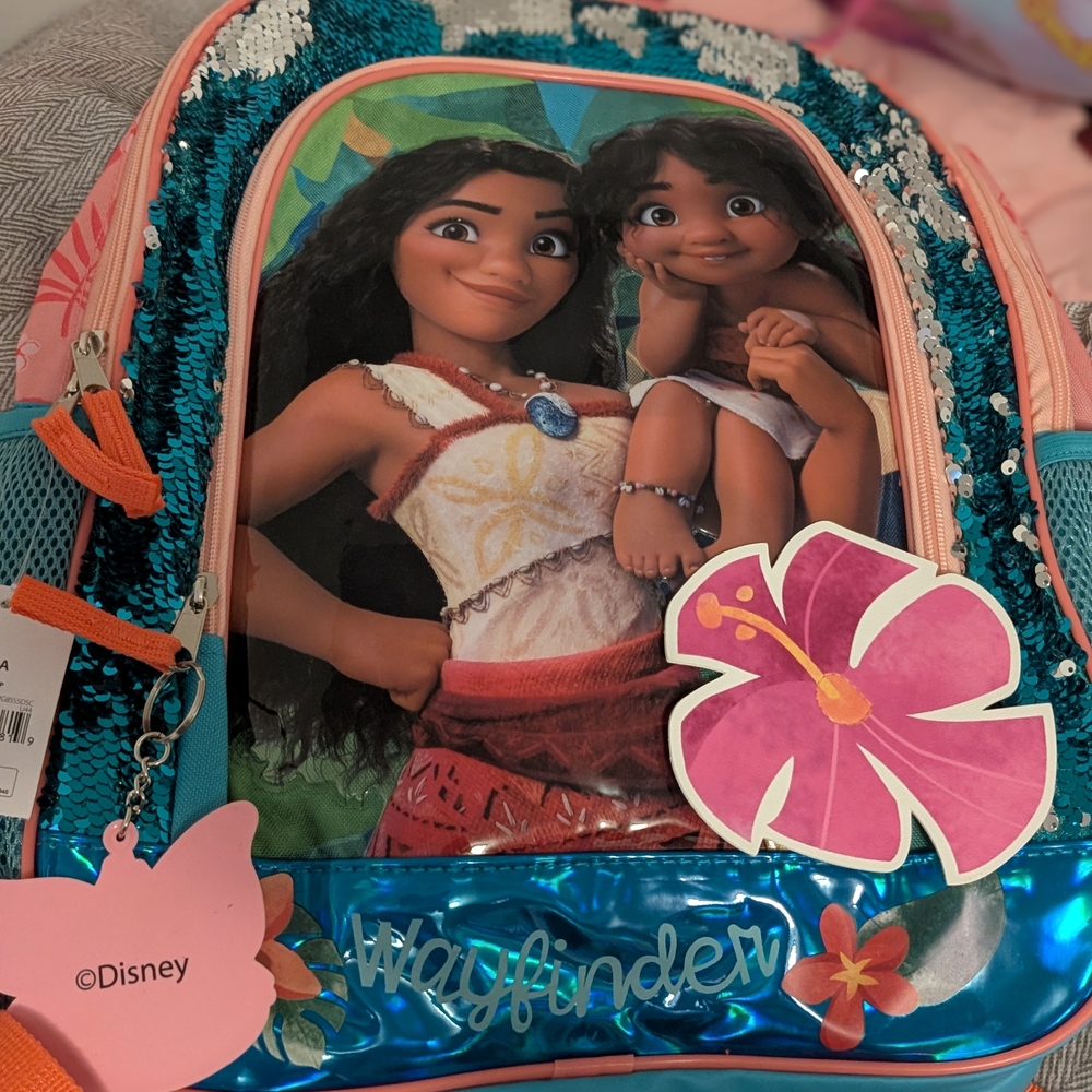 Disney Moana Wayfinder Kids Backpack - Blue & Pink